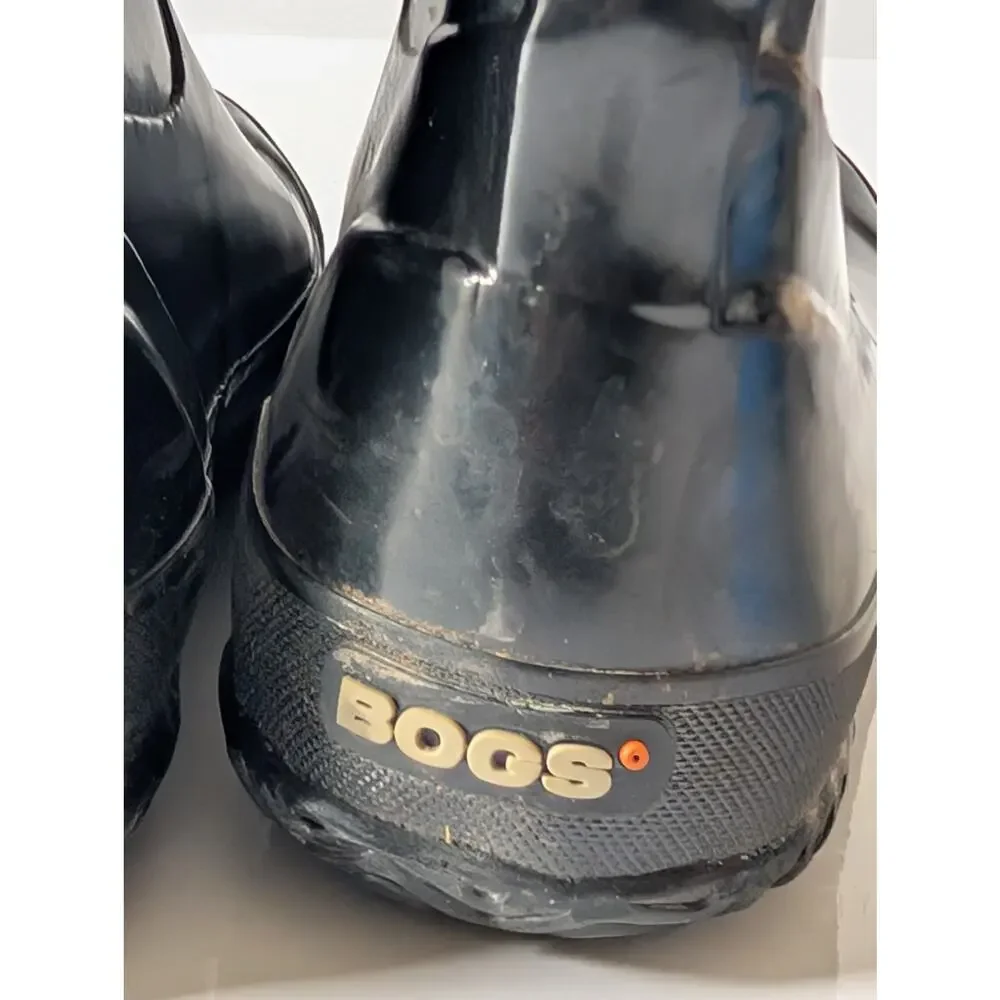 BOGS Rubber Waterproof Rain Snow Boots‎ 71325 Black Youth 2